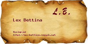 Lex Bettina névjegykártya