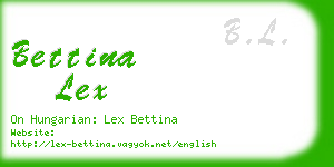bettina lex business card